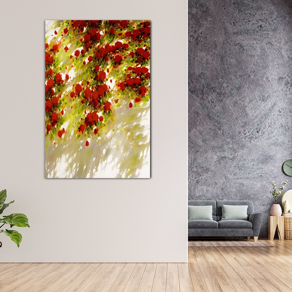 【御畫房】玫瑰花 國家一級畫師手繪油畫60×90cm(VF-190), , large