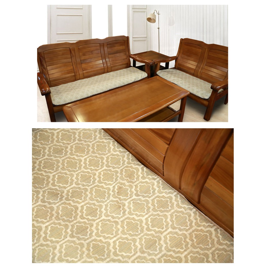 【格藍傢飾】雅室緹花坐墊套-咖/藍, , large