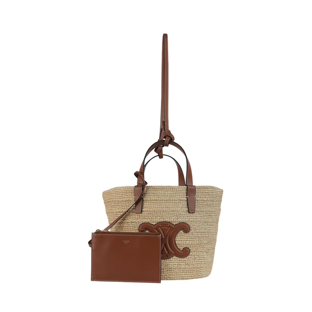 Two-purpose straw bag, , large