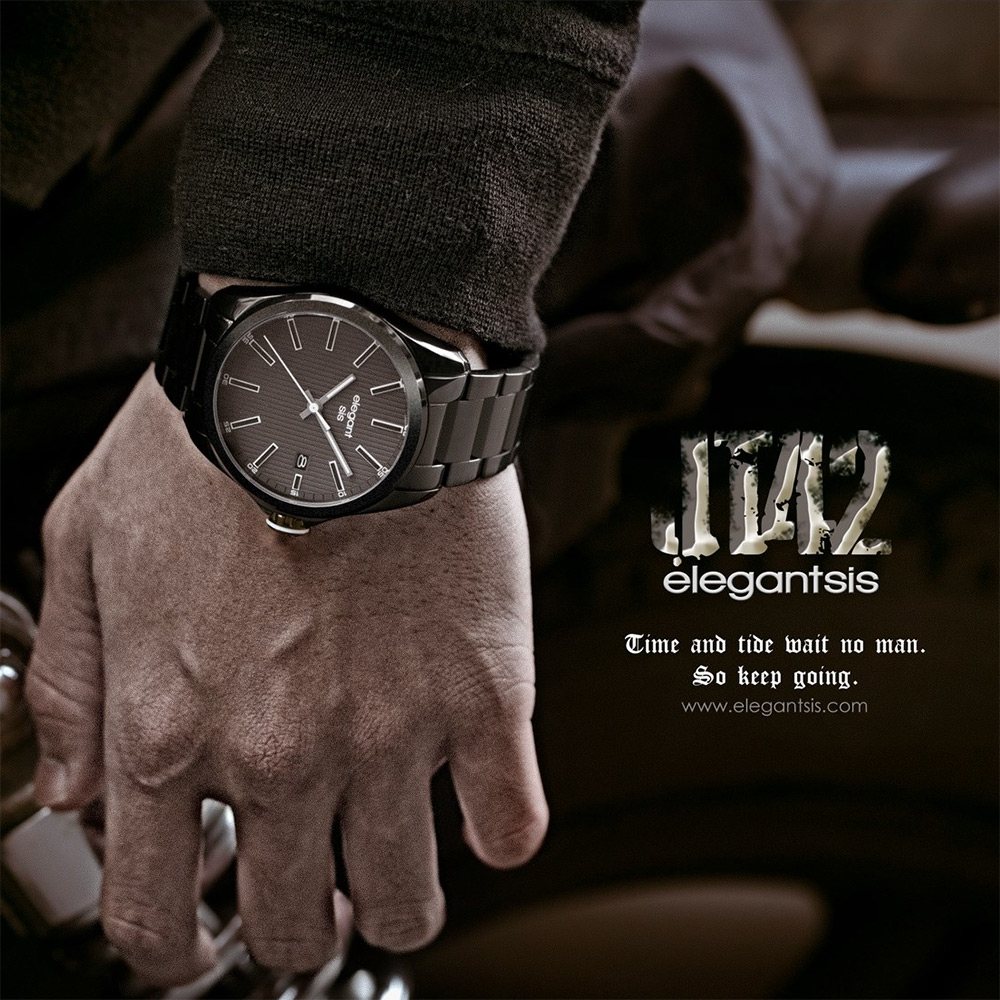elegantsis 愛樂時 JT42 騎士旅行潮流手錶-46mm ELJT42-2G06MA, , large