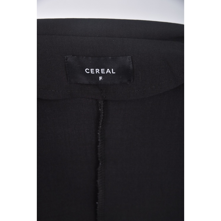 (S) cereal質感短袖黑色外套二手衣, , large