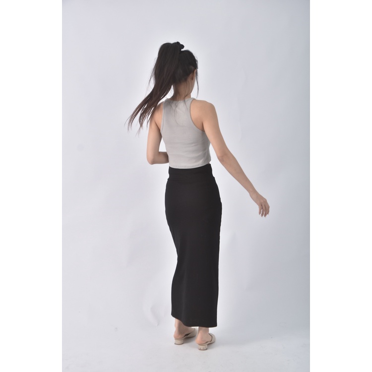 (S) 【安于晴Charlene私服】dark victory質感開岔黑色長裙二手衣, , large
