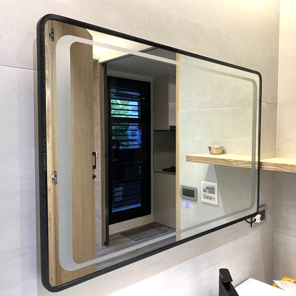 【H&R安室家】 慕尼黑 智能LED發光觸控燈鏡(掛鏡/浴鏡/化妝鏡/鏡子) ZA0198, , large