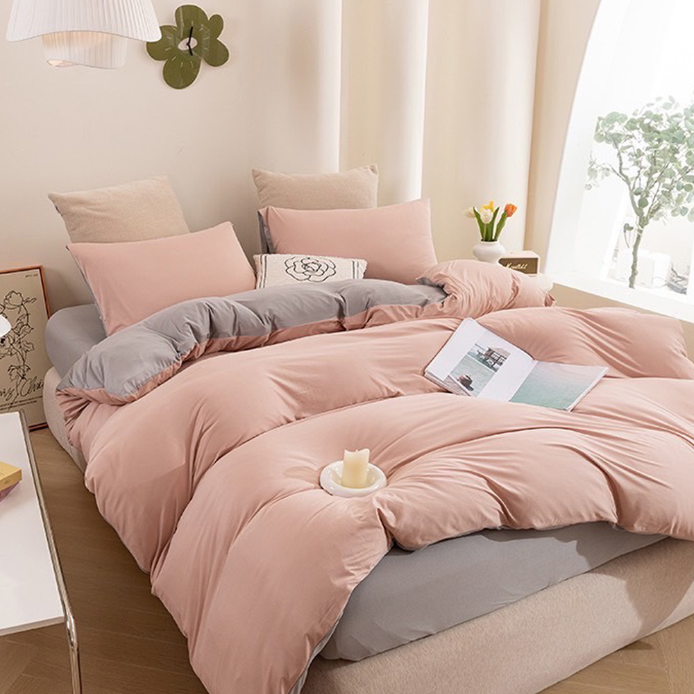 【Galatea 葛拉蒂】JOY針織四件式被套雙人加大床包組(多款任選/寢具)藍色, , large