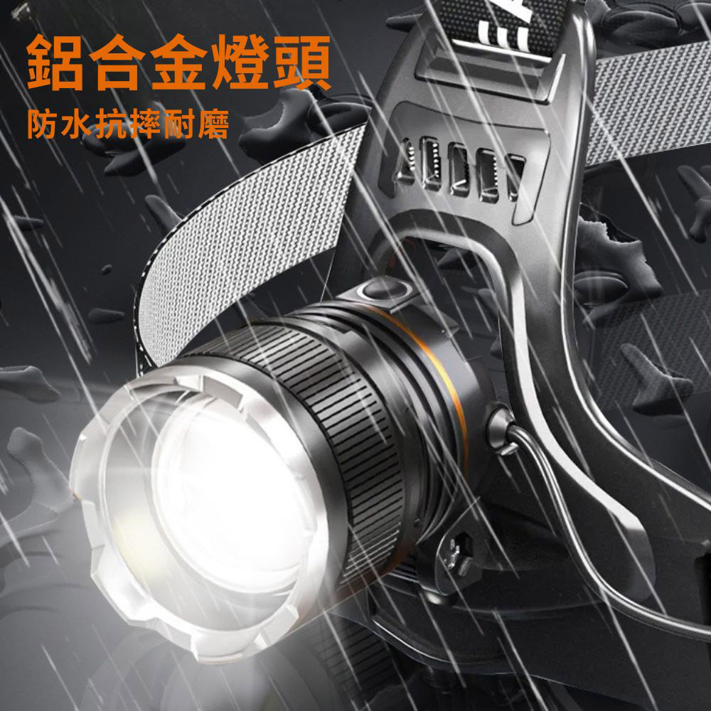 P50常規強光頭燈(USB線+18650電池*2), , large