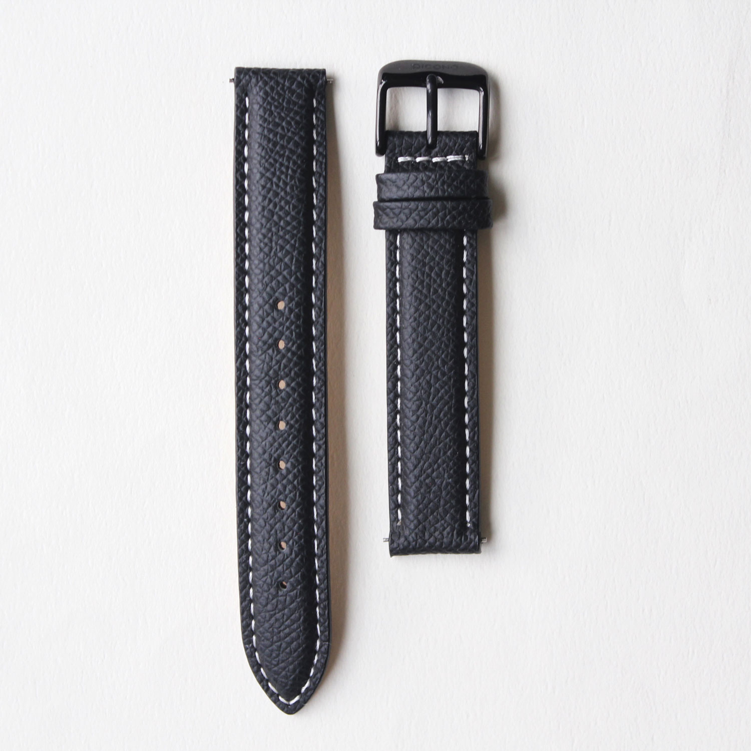 【PICONO】Siempre minimalist black and white leather strap couple watch-Black&White / SI-11201, , large