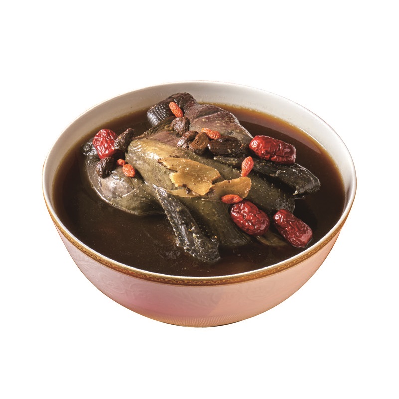 Black garlic silky chicken soup, , large