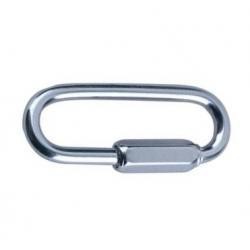 WIN 五金 不鏽鋼快速接環 10mm  白鐵跑道鉤 白鐵快速接環 連接環 鎖牙接環 連接器 鐵鍊, , large