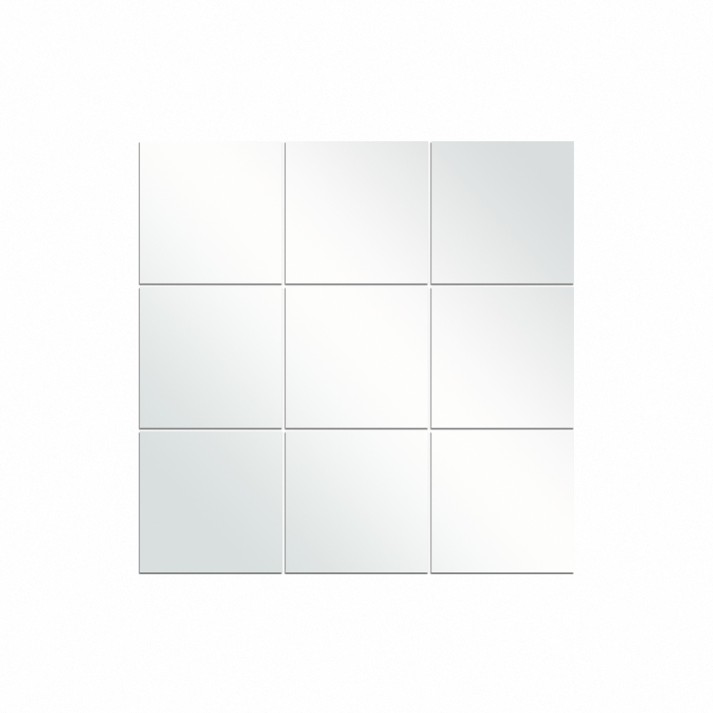 【上手家居】玻璃鏡子貼 9片組(鏡子/化妝鏡/穿衣鏡/鏡子貼/鏡子全身/軟鏡子/連身鏡/立鏡/鏡面貼/衛浴鏡子/鏡貼), , large