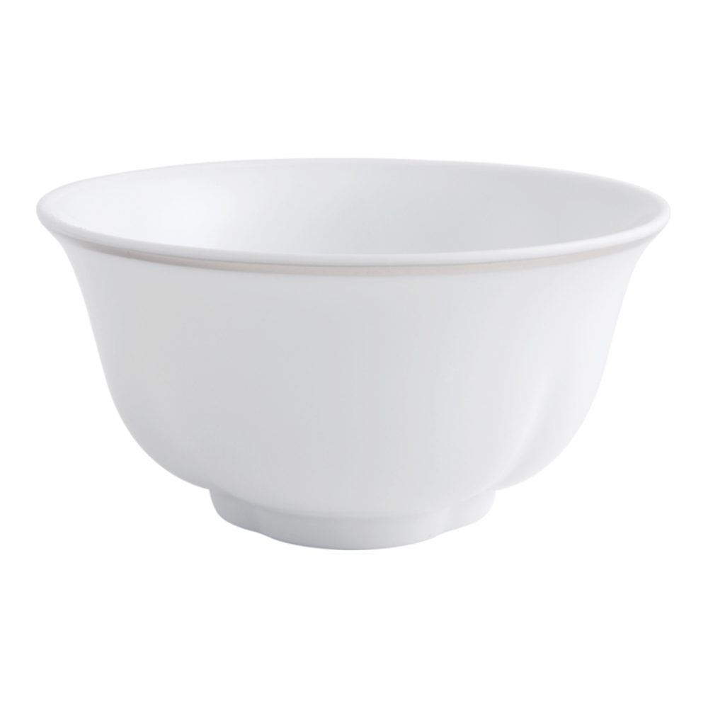 LEGLE - Auspicious Rice Bowl - Silver Rim 10.5cm, , large