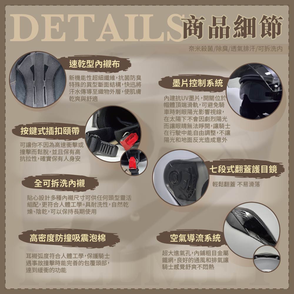 【平剛】GP-5 幾何安全帽 223 消黑灰L, 消黑灰, large