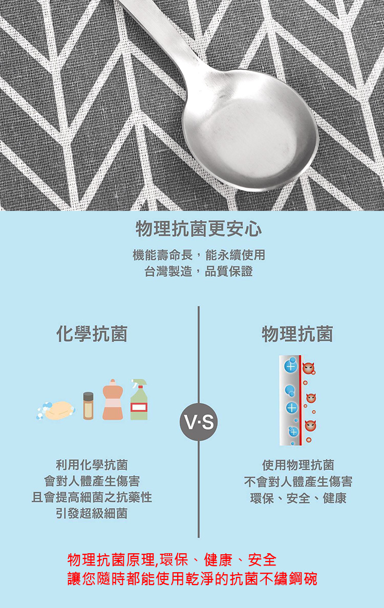 LINOX義式抗菌304不鏽鋼平底匙-13.5cm-6入, , large