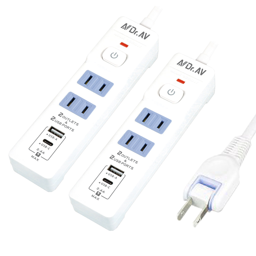 [寶旺旺]聖岡科技 炫麗2P2插+2USB延長線4尺 TX-722AC-4, , large