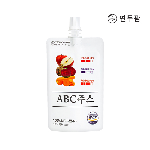 【韓國YEONDOOFARM妍杜農場】NFC 100% 均衡ABC蔬果汁 10入/散裝 贈保溫(冷)便當手提袋, , large