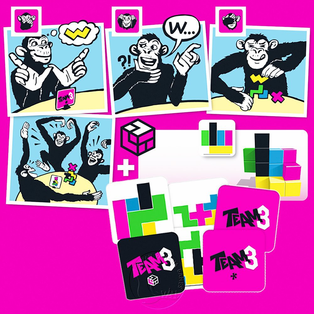 【新天鵝堡桌遊】三人成築 洋紅版, , large