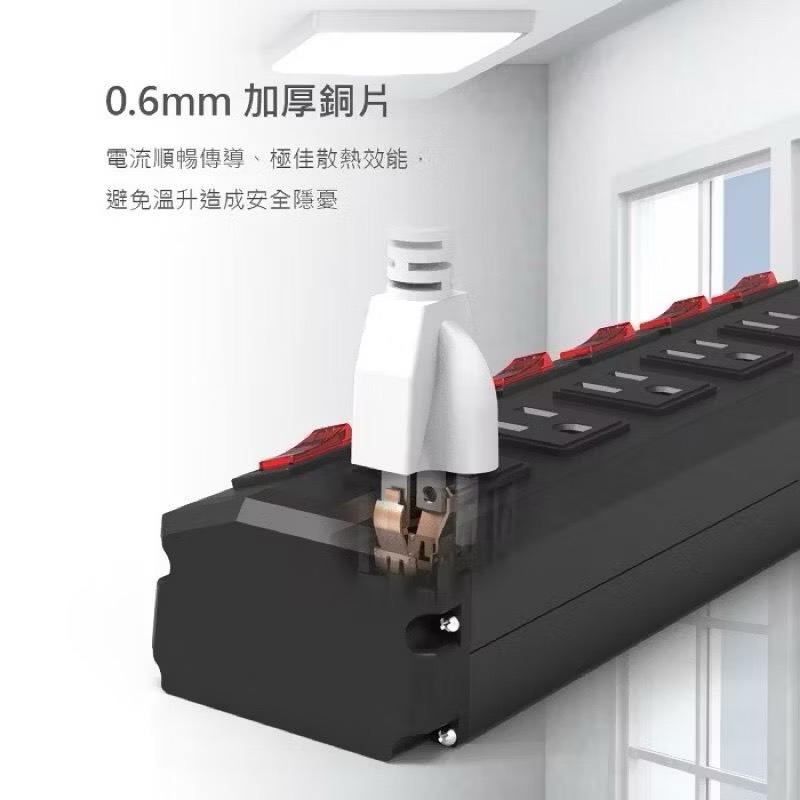 【Leo手機周邊專賣店】DIKE戴克 工業級鋁合金六開五座電源延長線 / 2.7M, , large