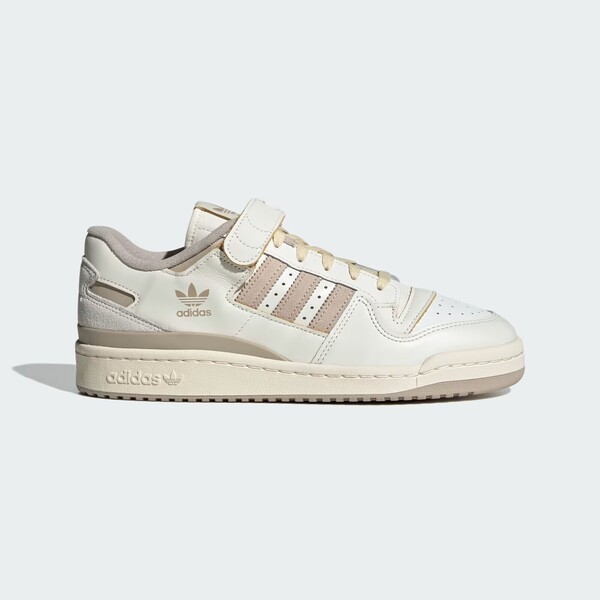 Kixpress-Adidas Forum 84 Low 女 運動休閒鞋 復古鞋 魔鬼氈 低筒 舒適 米白 奶茶 [IE9936], , large