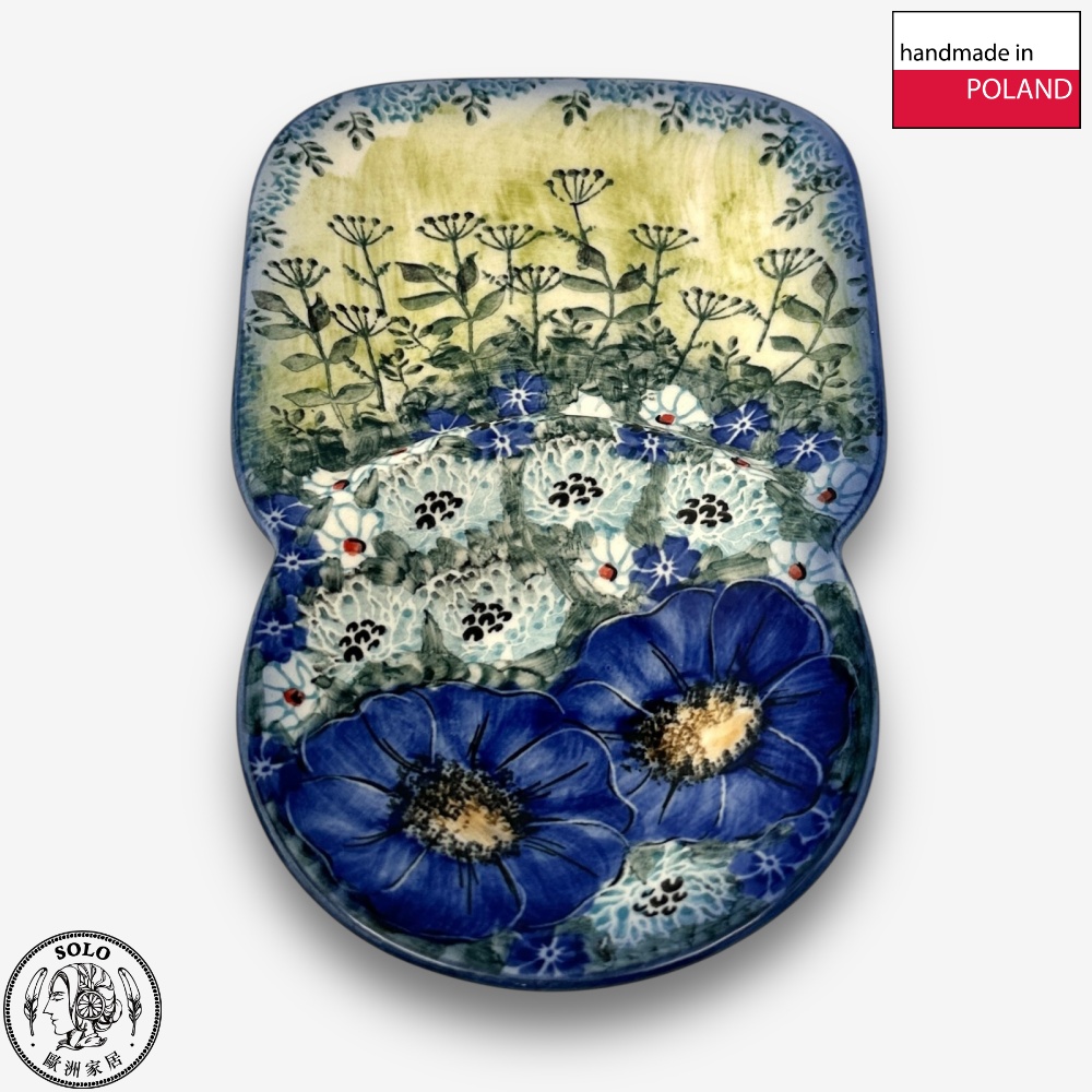 【SOLO Vintage】Cerraf Polish Pottery 180ml Breakfast Cup + Saucer Set Traces of Fragrance in the Blue Fields Series Made in Poland, , large