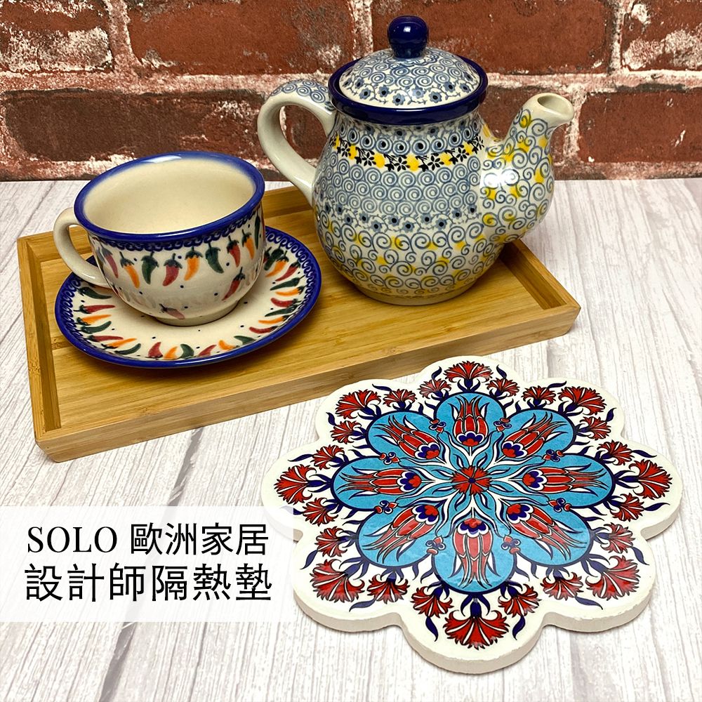 【SOLO Vintage】Designer Heat Mats Ceramic Hot Pads Coasters Made in Turkey 33, , large