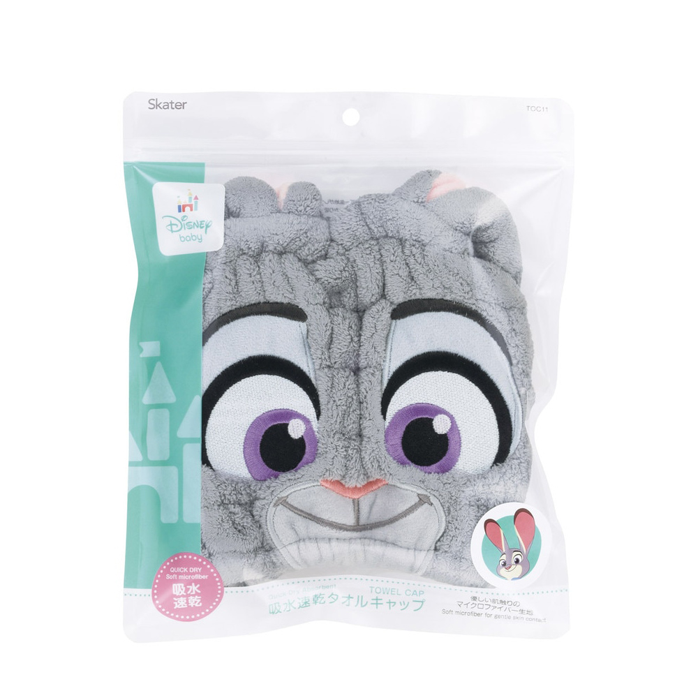 【百科良品】迪士尼 動物方城市 吸水速乾 造型吸水髮帽 包頭巾 浴帽 乾髮帽(日本境內版), , large