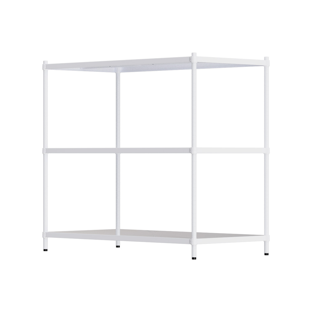 【Y HOUSE】120x60x90 cm three-layer hole-free iron plate storage rack rack iron rack - paint white, , large