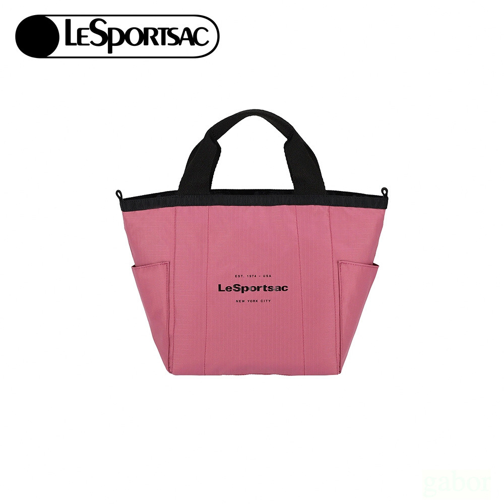 Lesportsac Small Reversible Pocket Tote 小型雙面托特包 送禮-桃紅色, , large