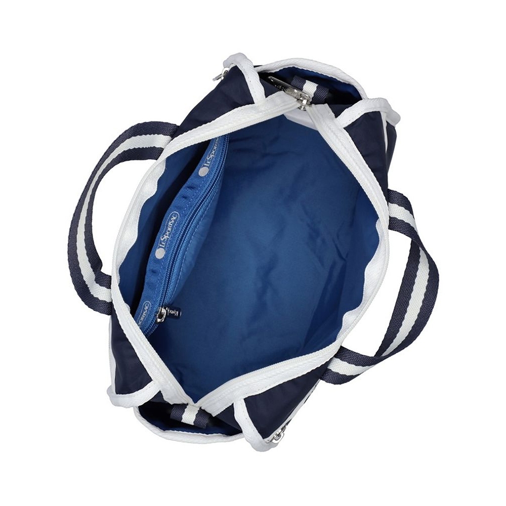 Lesportsac Mini Duffel Crossbody 運動風手提肩背兩用小包/ 條紋海軍藍, , large