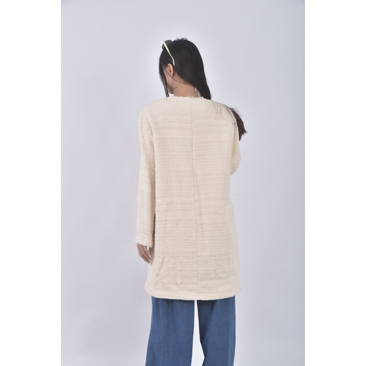 (XL) gerard darel長版厚磅白色外套二手衣, , large