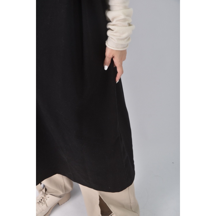 (L) 時游v領黑色洋裝二手衣, , large