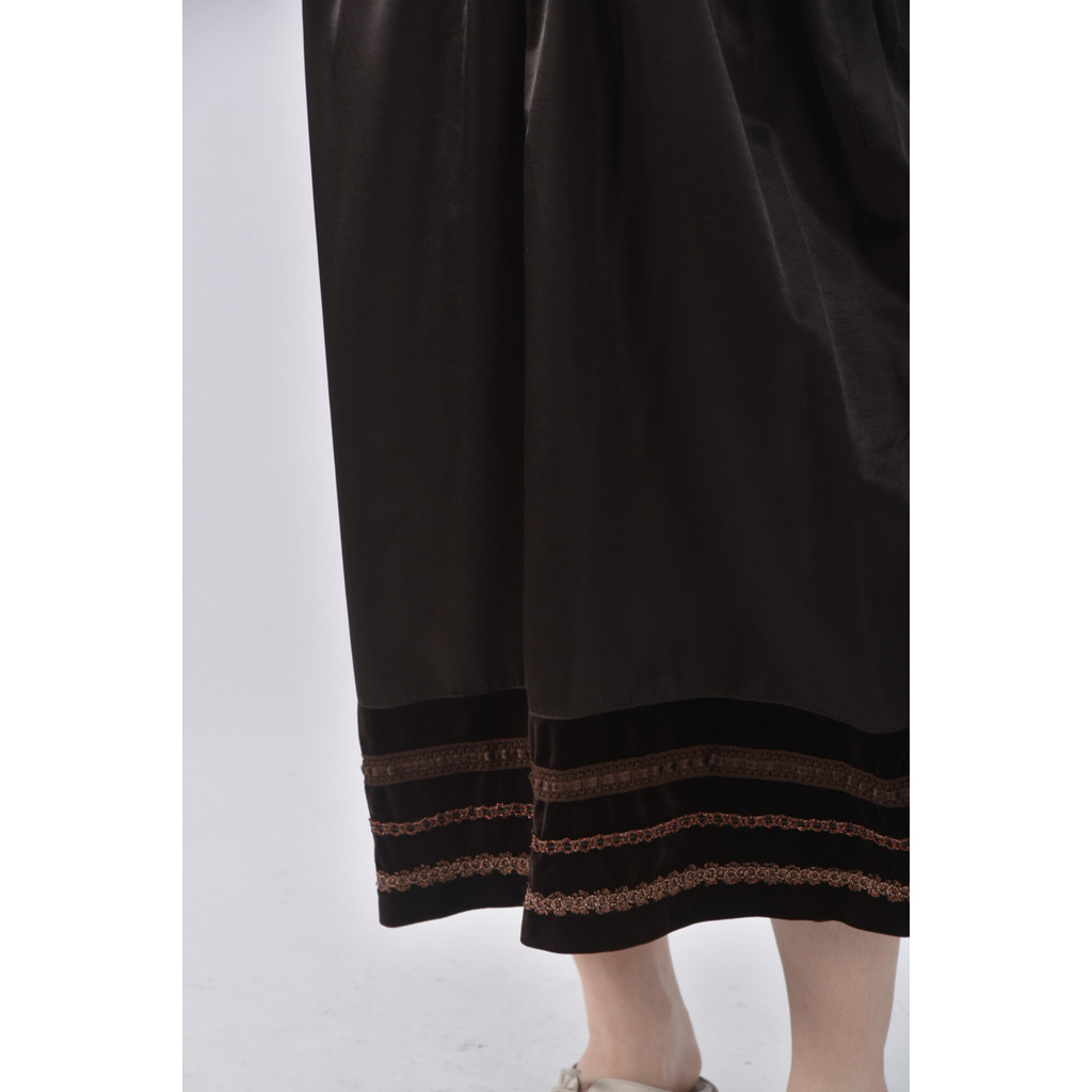 (L) reico hsu棉質素面棕色長裙二手衣, , large