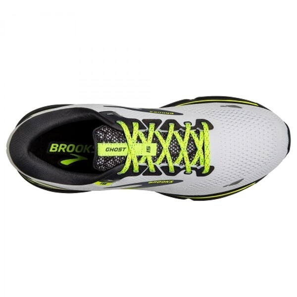 Brooks Ghost 15 男 慢跑鞋 運動 路跑 避震緩衝象限 夜光限定款 白 螢黃 [1103931D125], , large