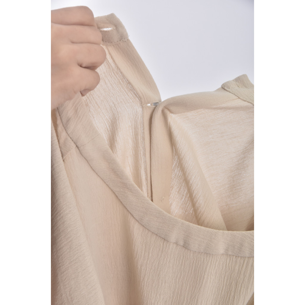 (XL) ciscoat質感圓領杏色短袖上衣二手衣, , large