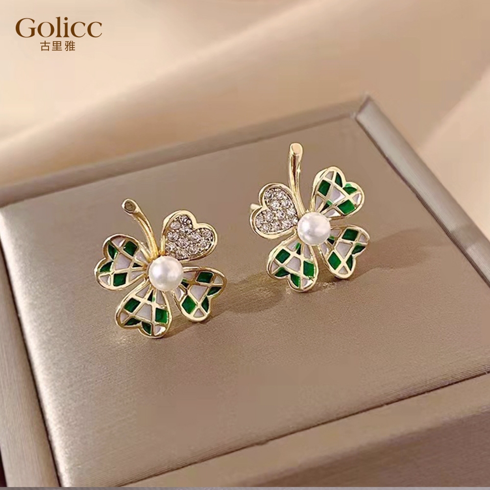 【Gulicc】古莉可 耳環 幸運草耳釘, , large