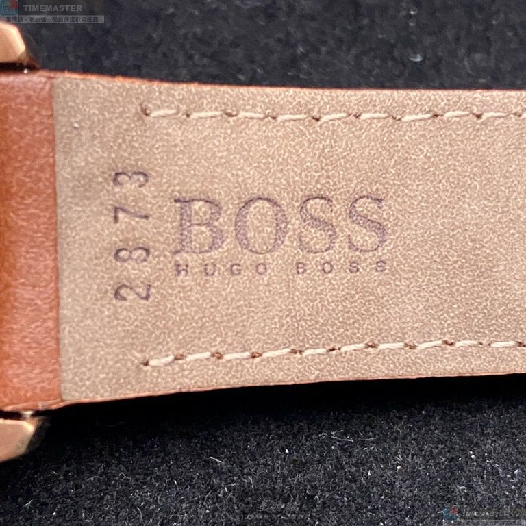 [星晴錶業]BOSS手錶,42mm,HB1513605古銅色錶面玫瑰金錶殼咖啡色真皮皮革錶帶款, , large