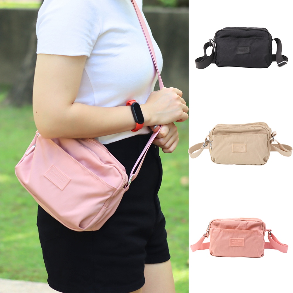 【MQ】FRIEDA Multi-layer zipper crossbody bag, , large