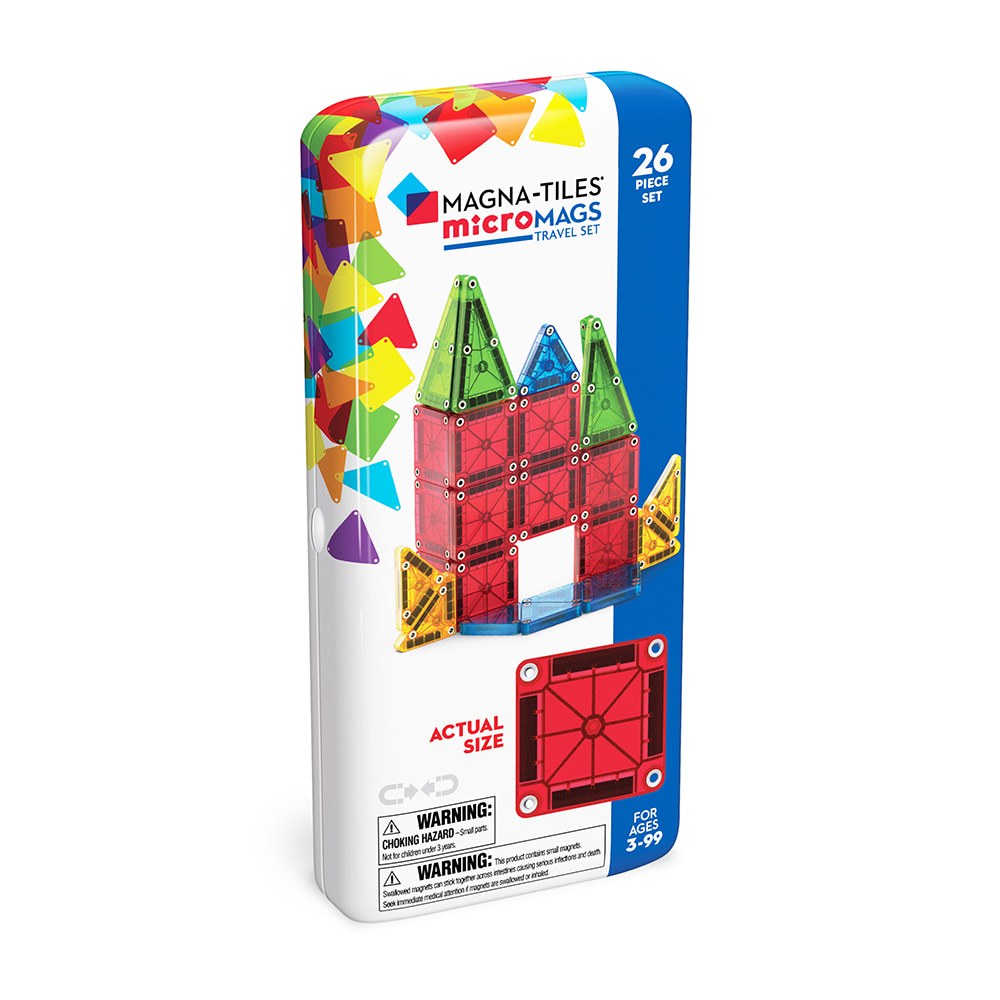 Magna-Tiles 迷你磁力積木-26片旅行套組, , large