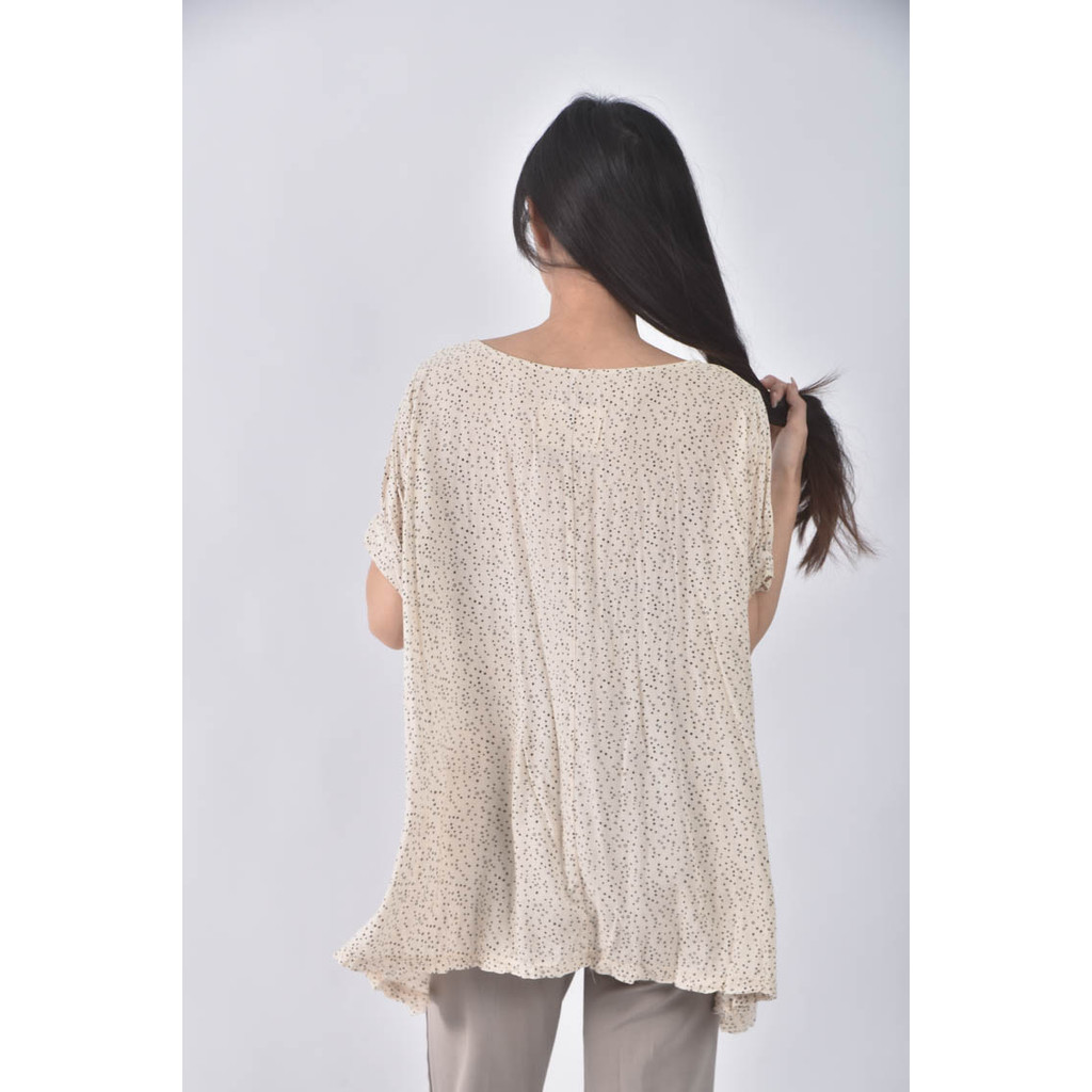(XL) pola romo點點杏色短袖上衣二手衣, , large
