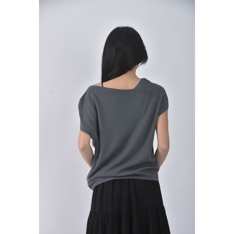 (S) giordano ladies質感灰色短袖上衣二手衣, , large