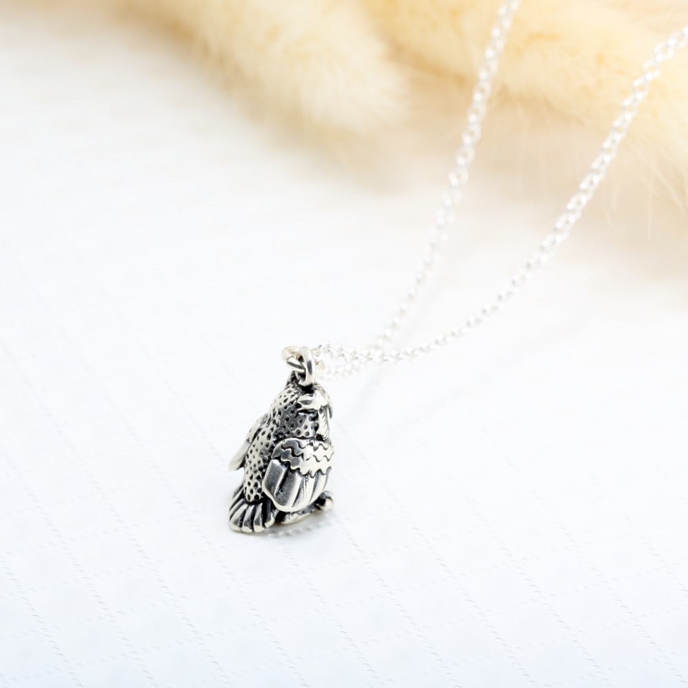 【Angel & Me】Wisdom Owl s925 sterling silver necklace Valentine Day gift, , large