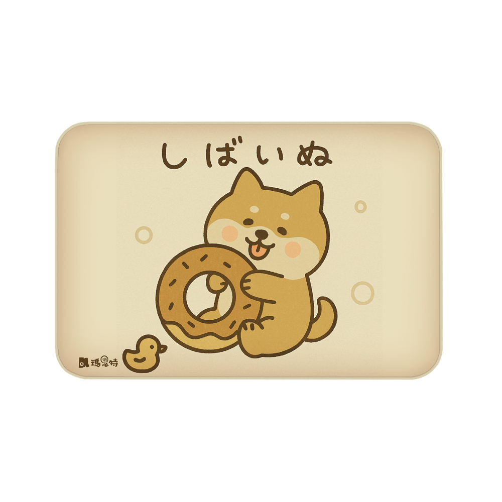 【Monster】 Soft Diatomaceous Earth Absorbent Mat &ndash; Cute Dog Series (60x40cm) &ndash; Sweet Shiba, , large