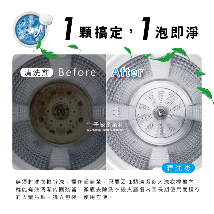 [日日好物]德國原裝ROSSMANN domol洗衣機槽除垢軟水清潔錠(60顆/盒), , large
