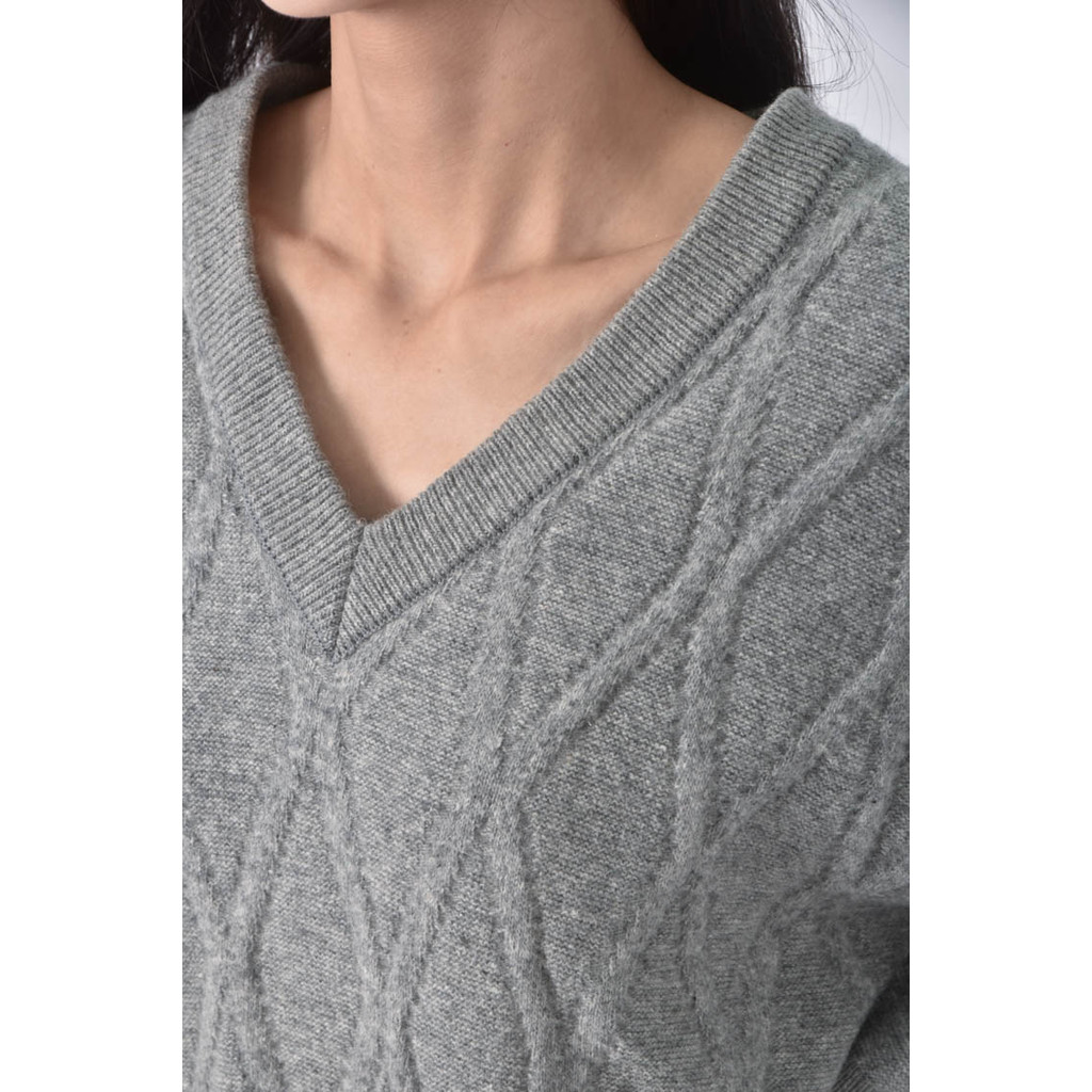 (XL) mario giorgl質感格紋灰色長袖上衣二手衣, , large