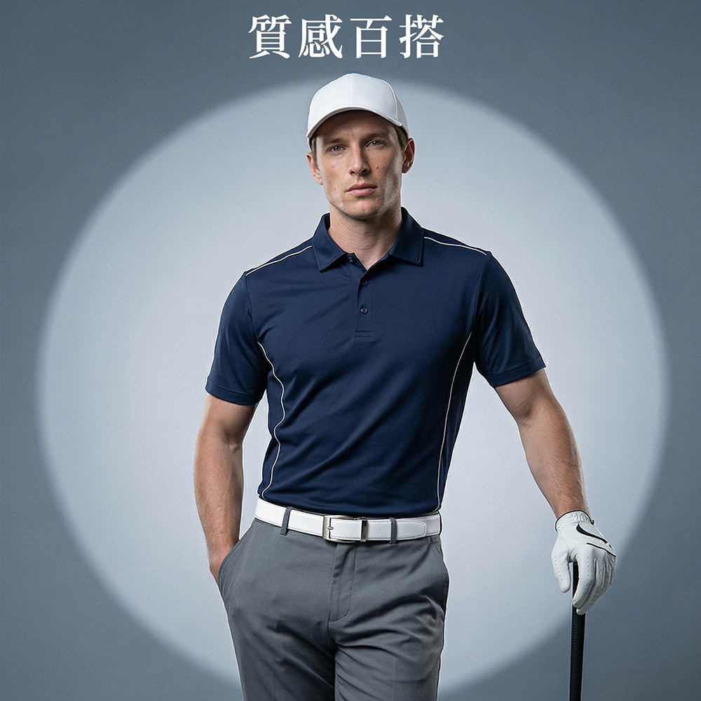 Green Golf 高爾夫自動扣皮帶 腰帶 真皮十字紋 台灣手工打磨帶扣 澳洲鋅合金, , large