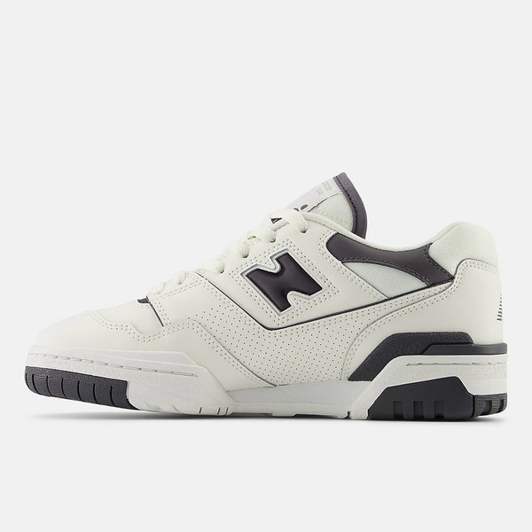 Kixpress-New Balance 女 休閒鞋 運動 復古 B楦 NB 550 皮革 穿搭 白 深灰 [BBW550BH], , large