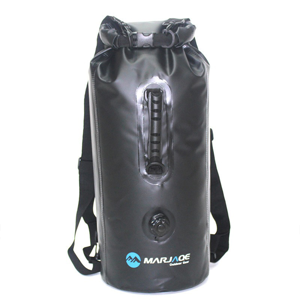 30L Waterproof Double Backpack, PVC Inflatable Waterproof Bucket Bag with Air Valve, Suitable for River Trekking, Swimming, and Beach Use. MARJAQE
