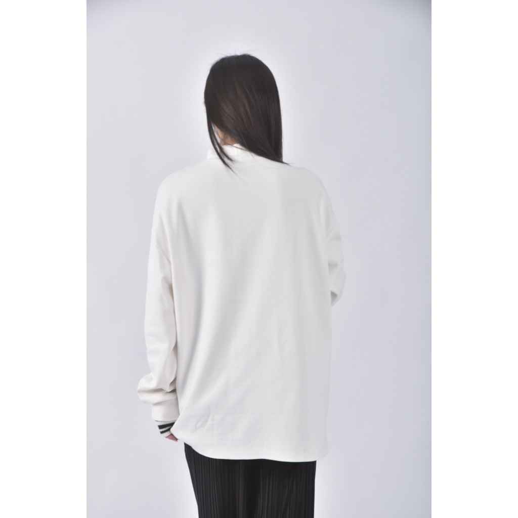 (XL) story質感圓領白色長袖上衣二手衣, , large