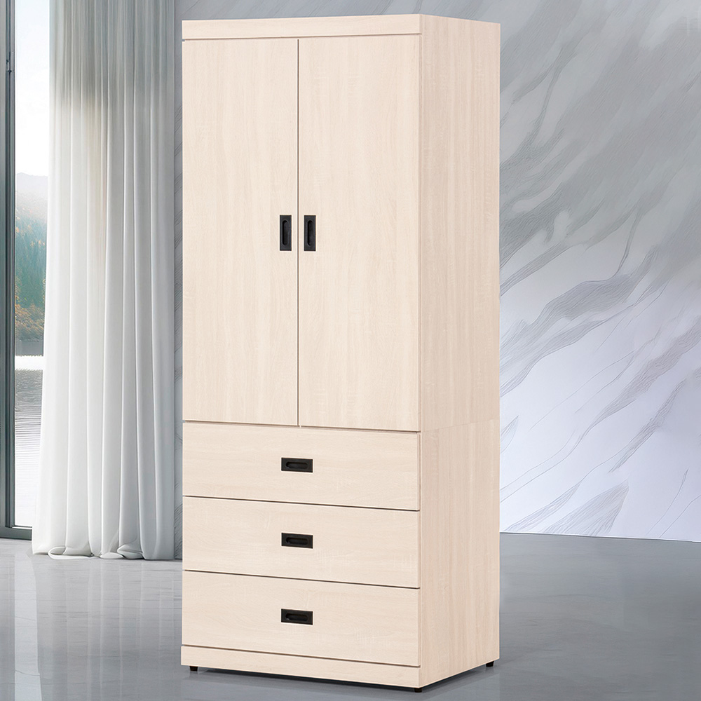 【Hampton 漢汀堡】葛森迪白梧桐3X7尺衣櫥, , large