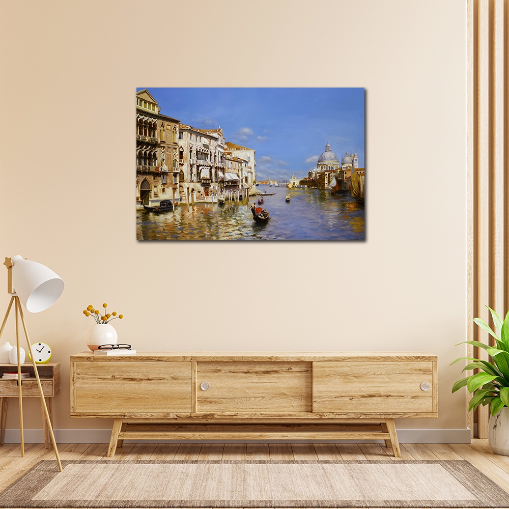 【御畫房】威尼斯之三 國家一級畫師手繪油畫60×90cm(VF-18), , large
