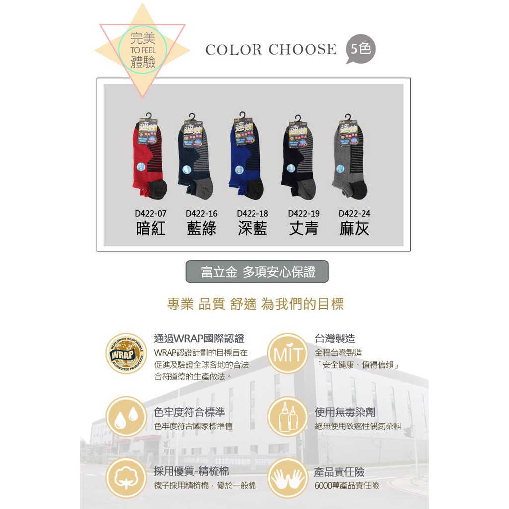 【D&G】速效機能男女適用毛巾底踝襪<丈青,22-26cm>D422 襪子 抑菌消臭, , large