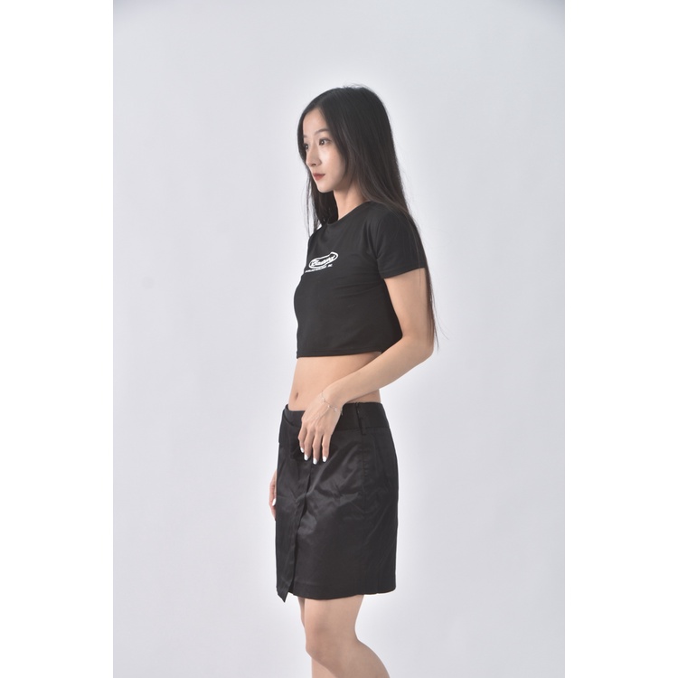 (XL) 質感棉質黑色短裙二手衣, , large